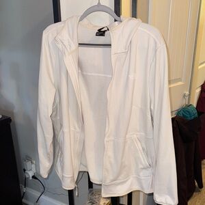 White Zip-Up Hoodie